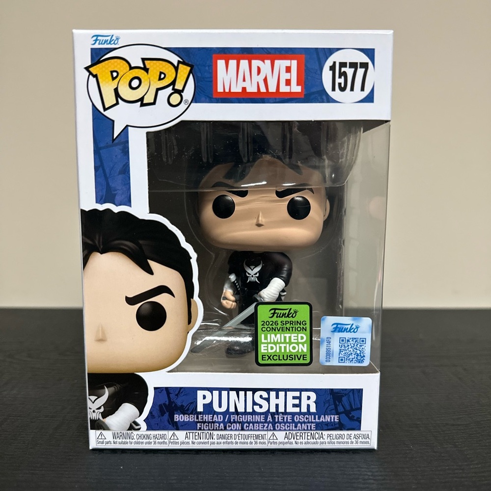 Funko POP! Marvel: Punisher #1577 ECCC 2026 Near Mint Condition With Protector